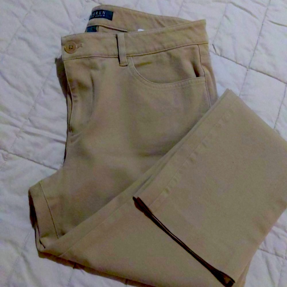 Lauren Ralph Lauren Stretch Beige Pant Women's Size 10